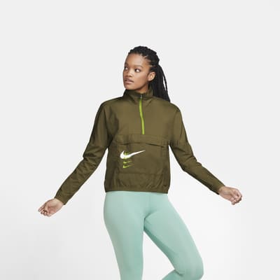 nike running jacket green