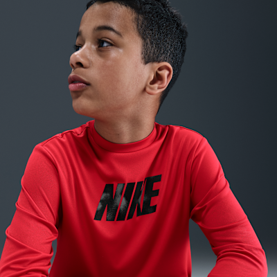 Playera de manga larga Dri-FIT para niño talla grande Nike Swim Hydroguard