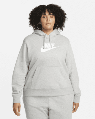 Женское худи Nike Sportswear Club Fleece Pullover Hoodie (Plus Size)