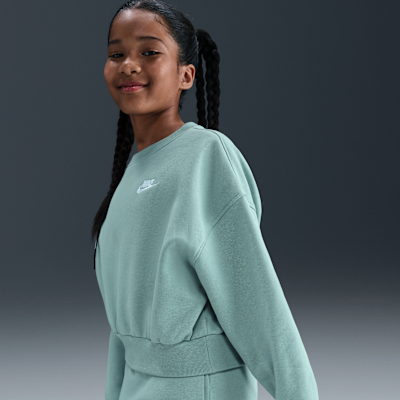 Nike Sportswear Club Fleece Girls' Boxy Crew-Neck Sweatshirt