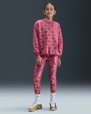 Детские тайтсы Nike One Big Kids' (Girls') Dri-FIT Printed Leggings