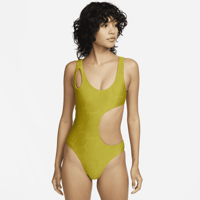 Costume intero con apertura Nike Swim – Donna