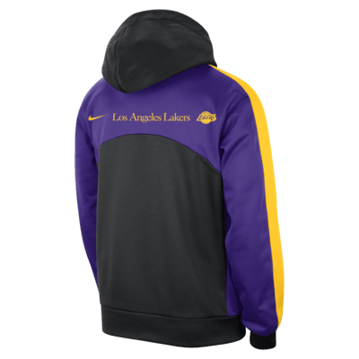 Sudadera con gorro Nike Therma-FIT de la NBA con gráfico para hombre Los Angeles Lakers Starting 5