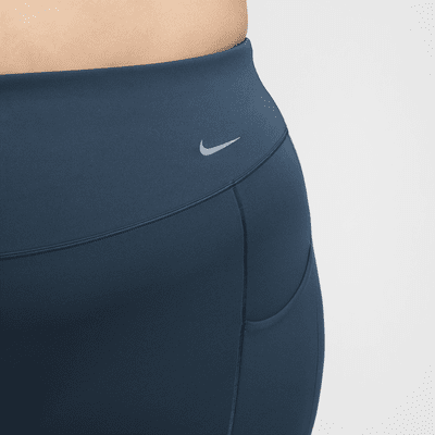 Leggings 7/8 de tiro alto y sujeción media con bolsillos para mujer (talla grande) Nike Universa