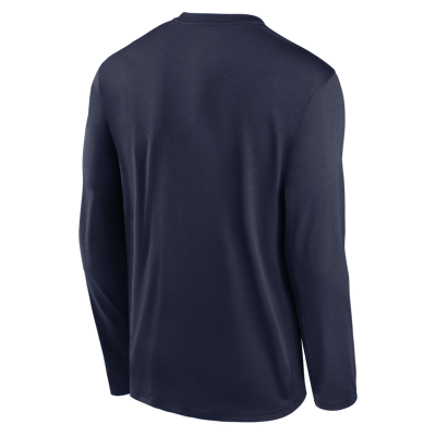 West Virginia Courtside Basketball Shootaround Legend Men's Nike Dri-FIT College Long-Sleeve T-Shirt