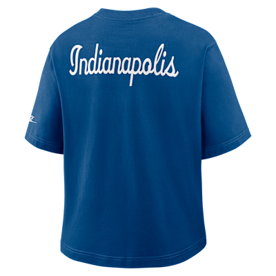 Indianapolis Colts Rewind Pocket Boxy Women's Nike NFL T-Shirt