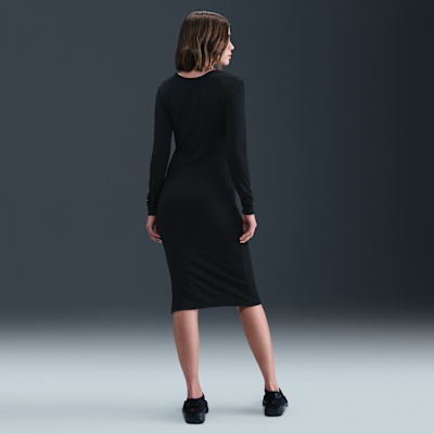 Nike Sportswear Chill Knit Women's Tight Long-Sleeve Midi Mini-Rib Dress