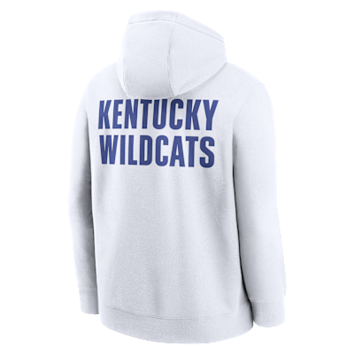 Sudadera con gorro sin cierre universitaria Nike para hombre Kentucky Club Basketball 2-Hit