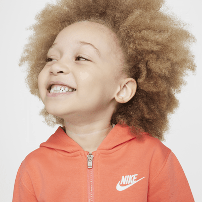 Conjunto de dos piezas de sudadera con gorro infantil Nike Full-Zip Club Set