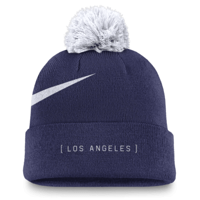 Los Angeles Dodgers Peak Men's Nike MLB Cuffed Pom Beanie