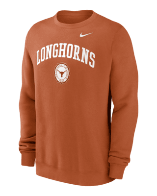 Мужские  Texas Longhorns Arched Seal Nike College Pullover Crew