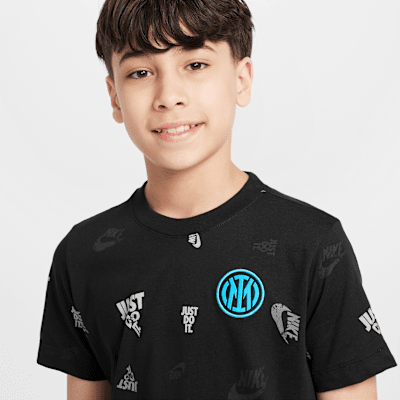 Inter Milan Older Kids' Nike Football Printed T-Shirt