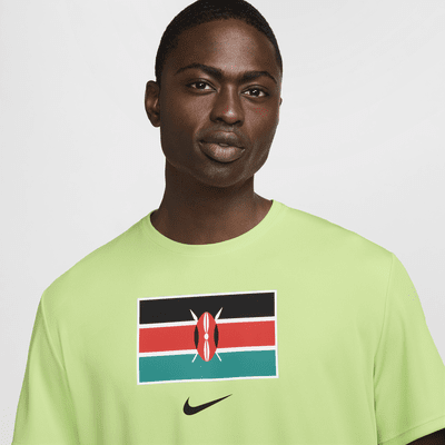 Haut de running à manches courtes Nike Dri-FIT Team Kenya Miler pour homme