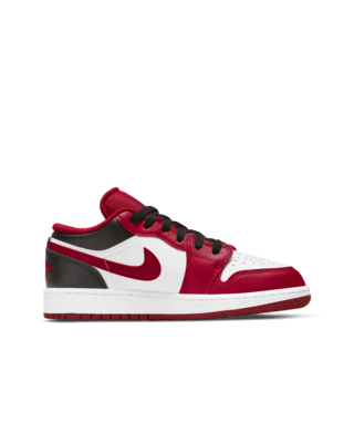 jordan air 1 low junior red and black