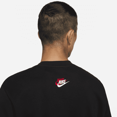 nike foundation crew sweatshirt red tick