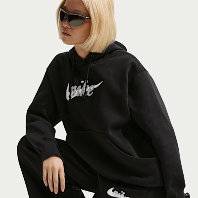나이키 스포츠웨어 피닉스 플리스 여성 오버사이즈 로고 후디(플러스 사이즈)