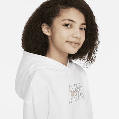 Nike Air Older Kids' (Girls') French Terry Crop Hoodie