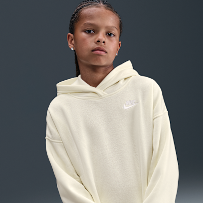 Sudadera con gorro sin cierre oversized para niños talla grande Nike Sportswear Club Fleece