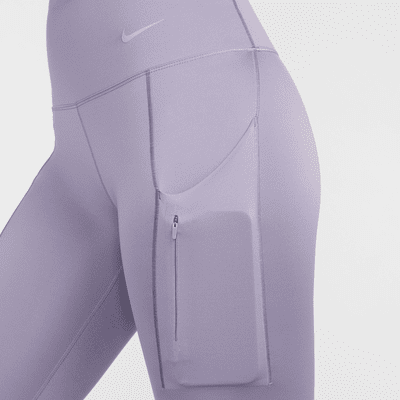 Leggings de tiro alto de 7/8 de sujeción firme con bolsillos para mujer Nike Go