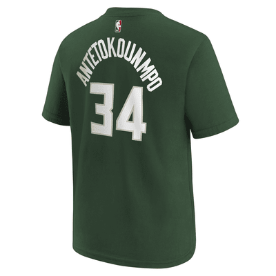 Playera Nike NBA para niños talla grande Giannis Antetokounmpo Bucks