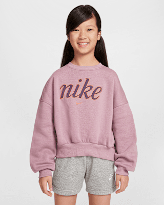 Детский свитшот Nike Sportswear Club Fleece Girls' Boxy Crew-Neck