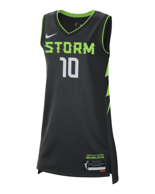 Джерси Sue Bird Seattle Storm 2024 Rebel Edition Nike Dri-FIT WNBA Victory Jersey