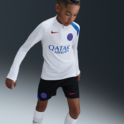 Paris Saint-Germain Strike Third Nike Dri-FIT Total 90 Fußball-Drill-Oberteil aus Strickmaterial (ältere Kinder)