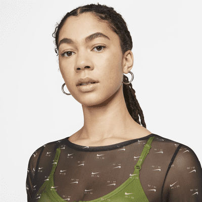 Nike Air Women's Printed Mesh Long-sleeve Dress. Nike CH