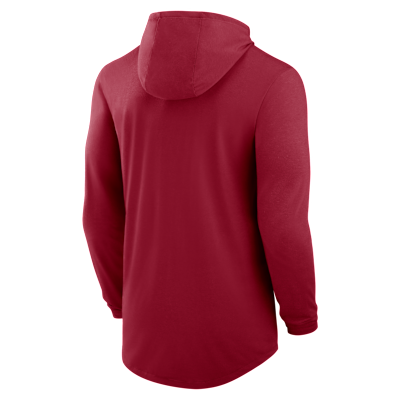 Playera de manga larga universitaria Nike Dri-FIT con gorro para hombre Auburn Alabama Campus Arch