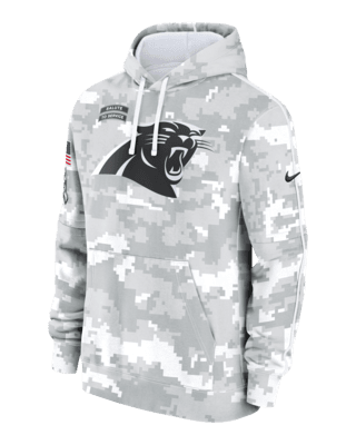 Мужское худи Carolina Panthers Salute to Service Primary Edge Club Nike NFL Pullover Hoodie