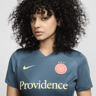 Jersey de fútbol Nike Dri-FIT Replica de la NWSL del Portland Thorns FC segunda equipación 2024 Stadium para mujer