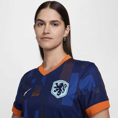 Segunda equipación Stadium Países Bajos 2024/25 (Selección masculina) Camiseta de fútbol tipo réplica Nike Dri-FIT - Mujer