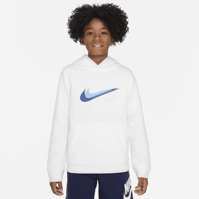 Fleecehuvtröja Nike Sportswear med tryck för ungdom (killar)