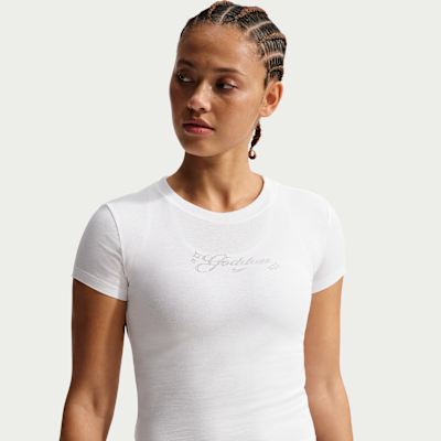 Playera slim cropped para mujer Nike Sportswear Chill Knit