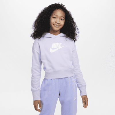 Nike Sportswear Club Big Kids' (Girls') French Terry Cropped Hoodie ...