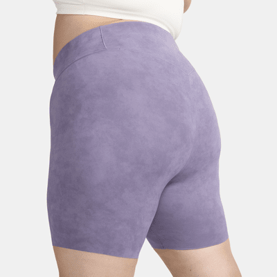 Nike Zenvy Tie-Dye Women's Gentle-Support High-Waisted 20cm (approx.) Biker Shorts (Plus Size)