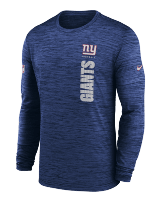 Мужская футболка New York Giants Sideline Velocity Nike Dri-FIT NFL Long-Sleeve