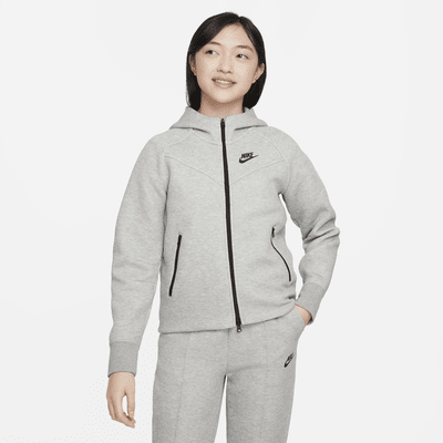 Nike Sportswear Tech Fleece Big Kids' (Girls') Full-Zip Hoodie