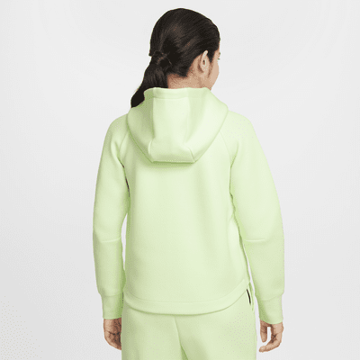 Sudadera con gorro de cierre completo para niñas talla grande Nike Sportswear Tech Fleece