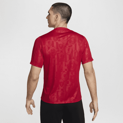 Haut de foot à manches courtes d'avant-match Nike Dri-FIT Liverpool FC Academy Pro pour homme