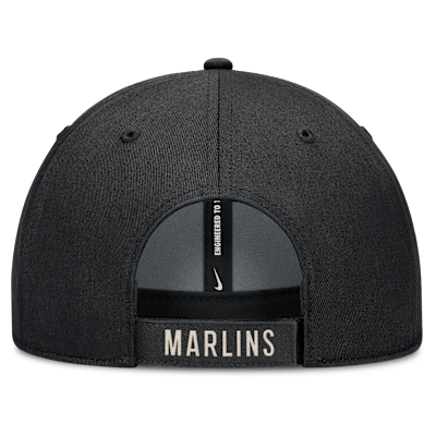 Gorra Nike Dri-FIT de la MLB ajustable para hombre Miami Marlins Statement Club
