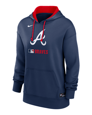 Женское худи Atlanta Braves Authentic Collection Nike Therma MLB Pullover Hoodie