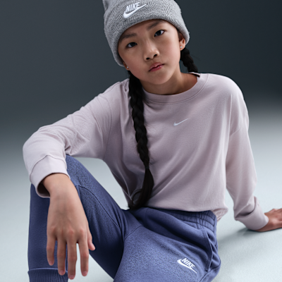 Pants ajustados de cintura alta para niñas talla grande Nike Sportswear Club Fleece