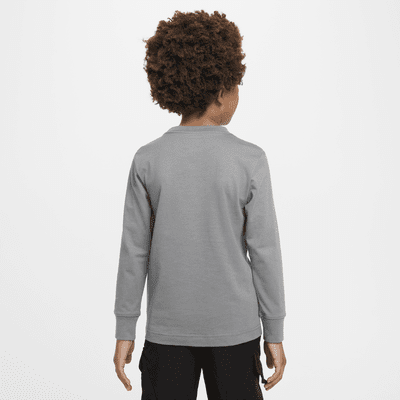 Playera de manga larga Air de corte cuadrado para niño talla pequeña Nike