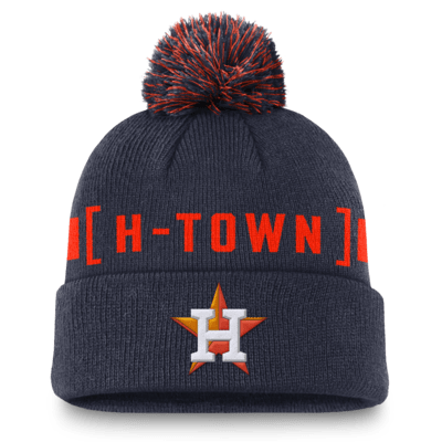 Houston Astros Hometown Peak Men's Nike MLB Cuffed Pom Beanie