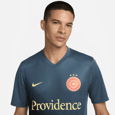 Jersey Nike Dri-FIT de la NWSL replica del Portland Thorns FC visitante 2024 Stadium para hombre