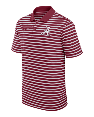 Мужские  Alabama Crimson Tide Primetime Victory Striped Nike Dri-FIT College Polo