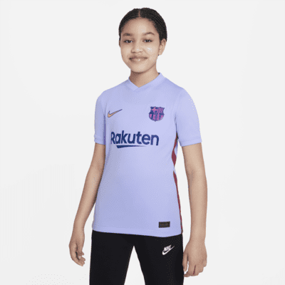رن FC Barcelona 2021/22 Stadium Away Big Kids' Nike Dri-FIT Soccer Jersey رن