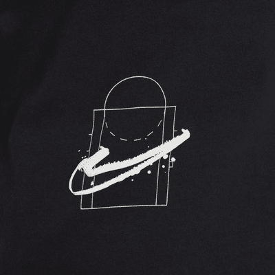 Langærmet Brooklyn Nets Courtside Max90 Nike NBA-T-Shirt til større børn (drenge)