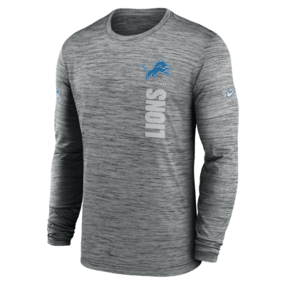 Detroit Lions Sideline Velocity Men's Nike Dri-FIT NFL Long-Sleeve T-Shirt